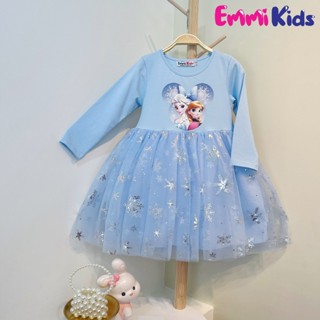  B69-EMMIKIDS Váy Noel & Mặc Hằng ngày họa tiết Kuromi tay dài cho Bé Gái  Chất vải COTTON  10-34kg  