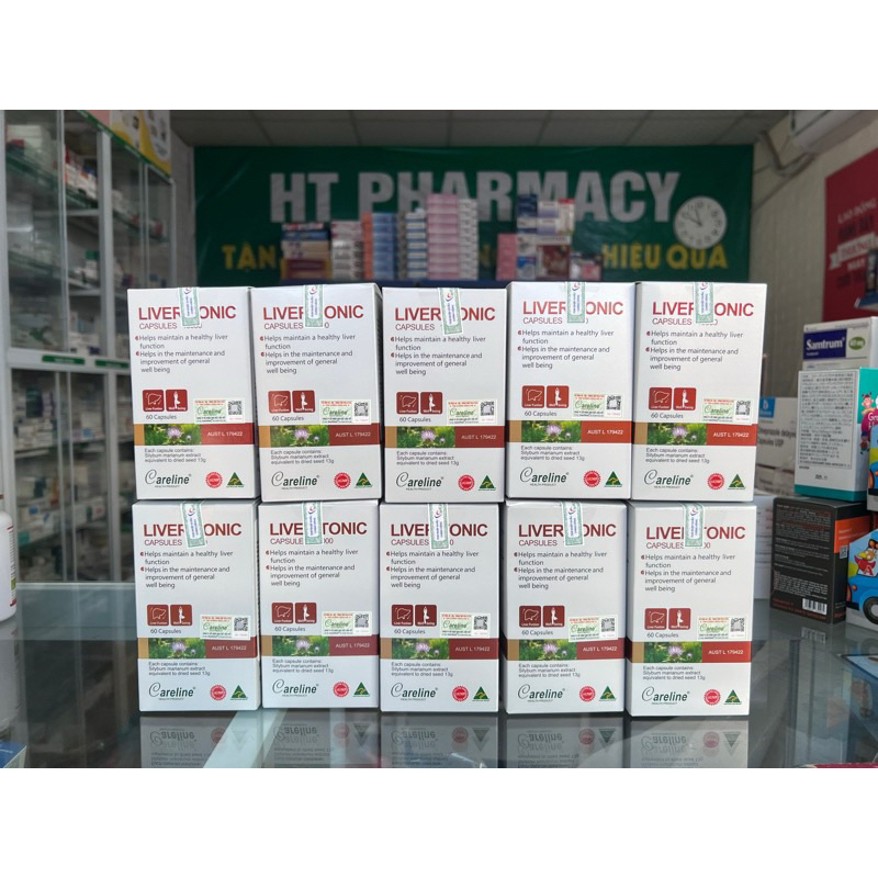 [ Nhập khẩu Úc ] LIVER TONIC  CARELINE CAPSULES hộp 60viên - hỗ trợ chức năng gan, men gan cao