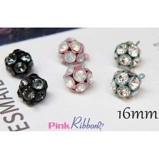 *Set 2 Hạt charm đính đá hình cầu phụ kiện thời trang, gắn lên phụ kiện tóc, làm phụ kiện nơ bờm kẹp tóc, DIY, handmade