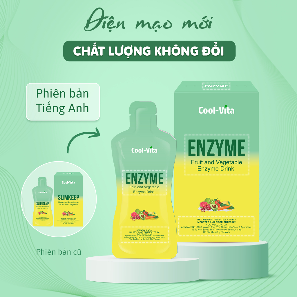 [Mua 4 tặng 1] Combo Enzyme Uống Thanh Lọc Hỗ Trợ Giảm Cân & Collagen Uống Trẻ Hóa Da Coolvita