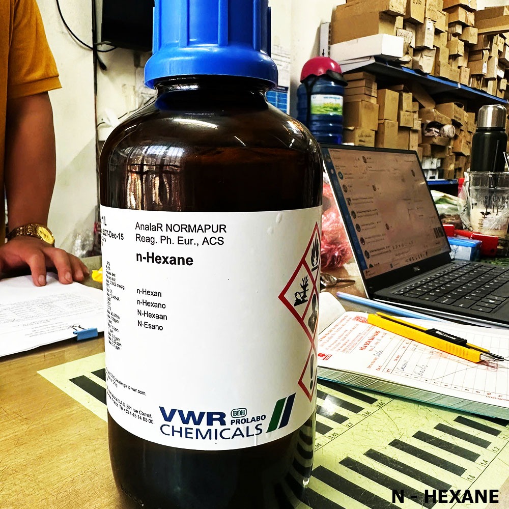 N- Hexane 98% C6H14 dùng trong thí nghiệm ( chai 1 Lít) Merck