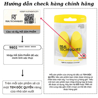 Set 2 mút che khuyết điểm RT Real Techniques Miracle Concealer Sponge Duo 0093