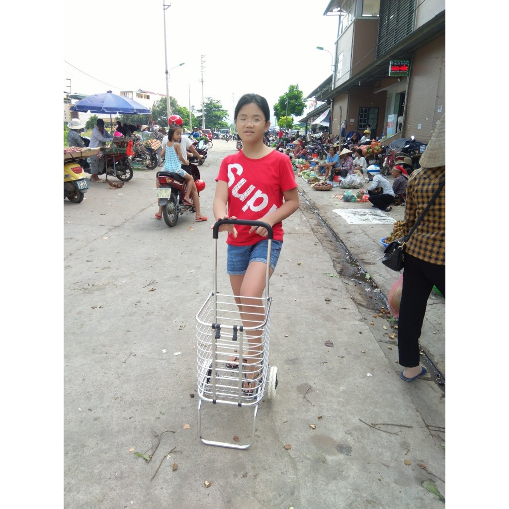 Xe kéo đi chợ bằng hợp kim nhôm gấp gọn