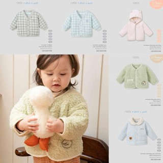 Nous Party Áo Khoác Cardigan, Cổ Bèo Vải Nu Velours-Nu Choux-Chần Bông Mềm Mại, Ấm Áp Cho Bé Trai Và Bé Gái Nhiều Mẫu
