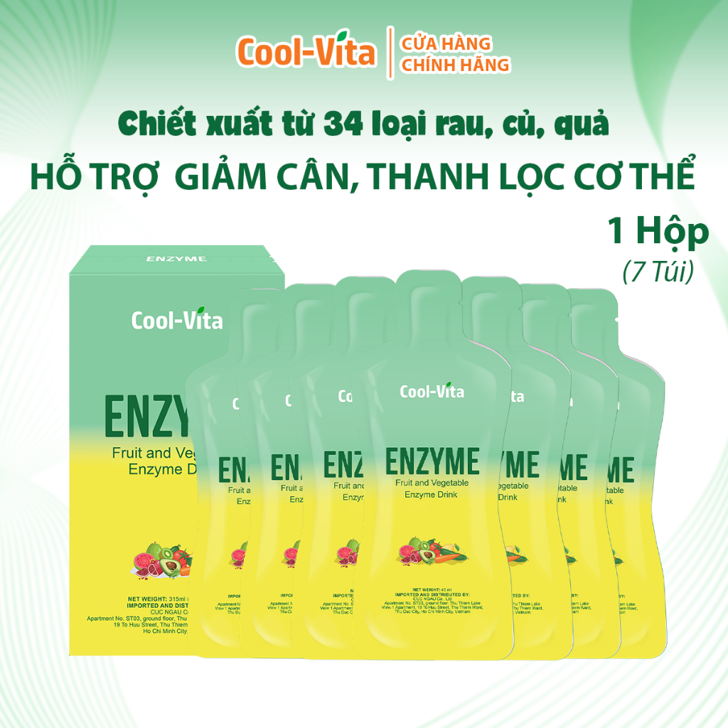 Combo 4 Hộp Nước Uống Enzyme Giúp Thanh Lọc Cơ Thể Slimkeep Hỗ Trợ Điều Chỉnh Cân Nặng Coolvita