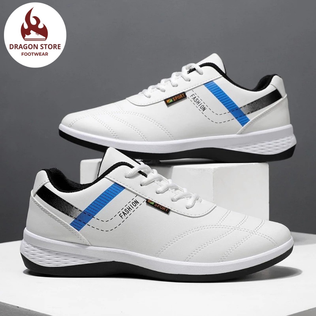 Giày thể thao nam GL334 full size 2 màu đen, trắng, Giày sneaker nam trẻ trung dễ phối đồ