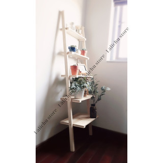 Kệ gỗ để đồ 5 ngăn hình thang, kệ bậc thang 5 tầng