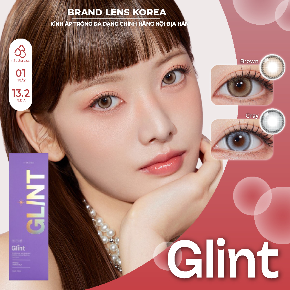 LENS 1 NGÀY cận BRANDLENSKOREA OLOLA GLINT lens màu sáng nhẹ
