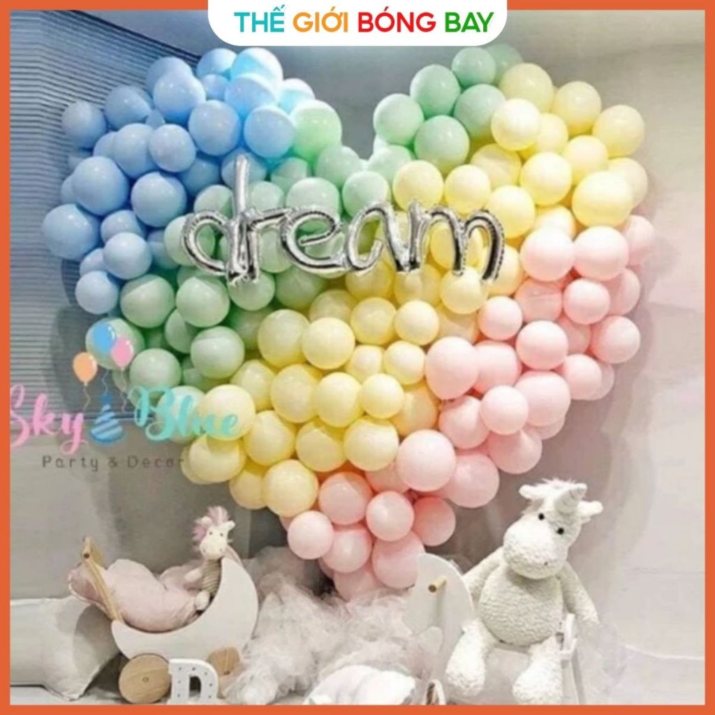 Set 10 bóng pastel macaron