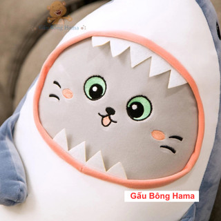 Gấu Bông Cá Mập Mặt mèo Cao Cấp - Gấu Bông Hama