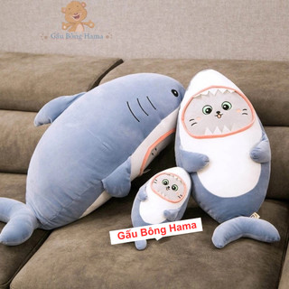 Gấu Bông Cá Mập Mặt mèo Cao Cấp - Gấu Bông Hama