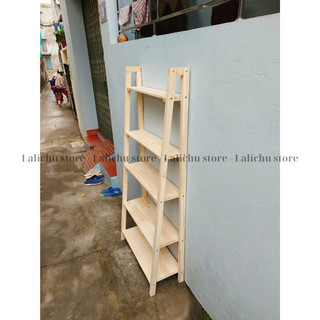 Kệ Gỗ Decor Tựa Tường Nhiều Tầng Kệ Sách Kệ Trang Trí Phong Cách Vintage