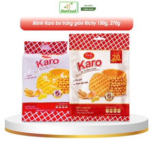   Combo 5 Bịch  Bánh Karo Bơ Trứng Giòn Richy 270g  18 cái x 15g  - Bánh Trứng Ăn Vặt 