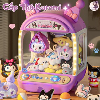 Máy Gắp Thú Mini Kuromi / Melody Có Đèn Và Nhạc Đi Kèm Nhiều Thú Bông Có Xu Đếm Thời Gian Thú Vị Đồ Chơi Thông Minh
