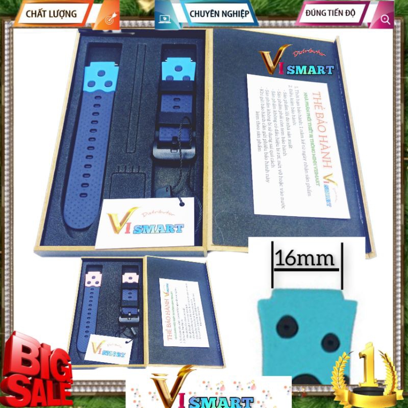[ ViSmart] Dây đeo đồng hồ thông minh 16mm ( kèm chốt ), thay thế cho các loại đồng hồ: Q12, Q16, Y9