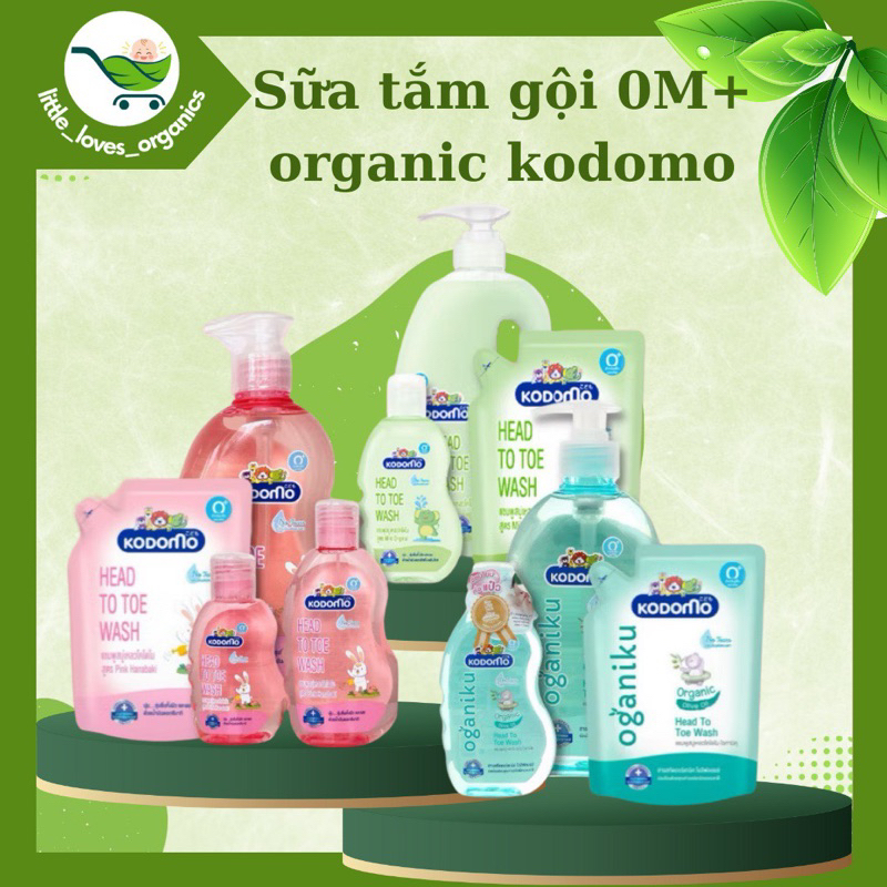 Sữa tắm gội cho trẻ từ 0+ Kodomo Mild Original/ Pink Hanabaki/ Oganiku - Chai/ túi