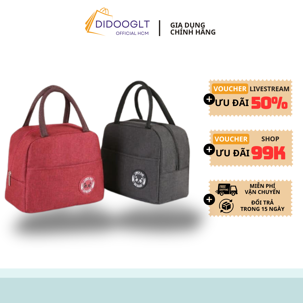 Túi đựng hộp cơm giữ nhiệt kiểu nhật, đựng hộp cơm, thức ăn gọn gàng kiểu dáng bắt mắt trẻ trung ( didooglt ) | BigBuy360 - bigbuy360.vn