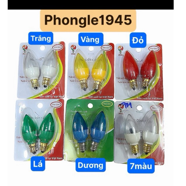 [ Combo 2 bóng ] Bóng ớt cana led E12 1W