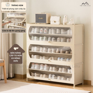 Tủ Giày Dép Gỗ Tre 3 Tầng Thoáng Khí, Không Mùi Thiết Kế Sang Trọng Hiện Đại, Kệ Gỗ, Giá Đựng Giày Dép - Nội Thất Luna