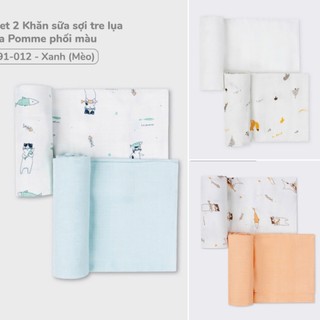 Khăn sữa, khăn đa năng sợi tre lụa La Pomme