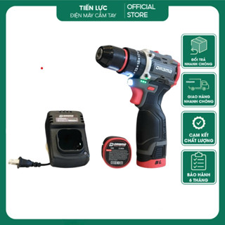Máy Khoan Dùng Pin DRAMA D5218B FLEX Xám XI Măng - Khoan pin 16,8V Không Chổi Than Đầu Kẹp Autolook 10mm