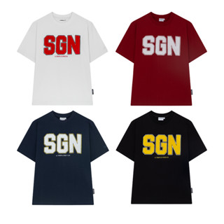 Áo Thun SAIGONESE Hình Thêu Xù SGN Unisex Nam Nữ Form Rộng 4 Màu