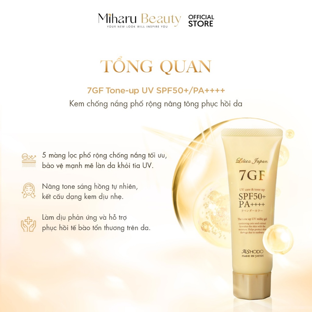 Kem chống nắng phổ rộng căng da - 7GF UV Care & Tone-up SPF50+/PA++++ 80g | BigBuy360 - bigbuy360.vn