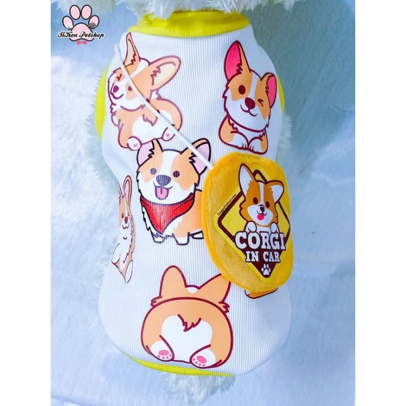 Áo ba lỗ Corgi cho Thú Cưng Chó/Mèo Siêu Dễ Thương