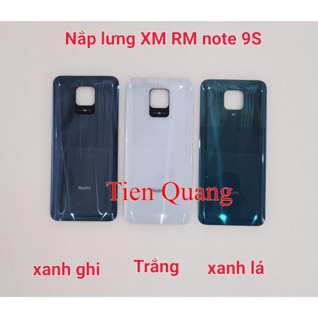 Nắp lưng Xiaomi Redmi Note 9S/ note 9 pro (chung mã)