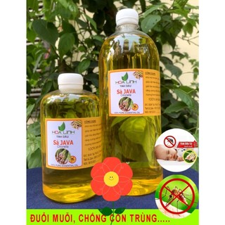 500ml - 1 lít Tinh Dầu Sả JAVA Xông phòng - đuổi muỗi,côn trùng - khử mùi hôi hiệu quả - ( Tặng vỏ chai nhựa xịt 100ml)