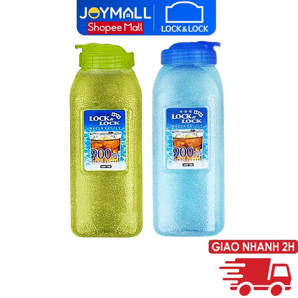 Bình nước nhựa PET Lock&Lock 900ml HAP728 - Hàng chính hãng thích hợp để tủ lạnh và cầm nắm không trơn trượt - JoyMall