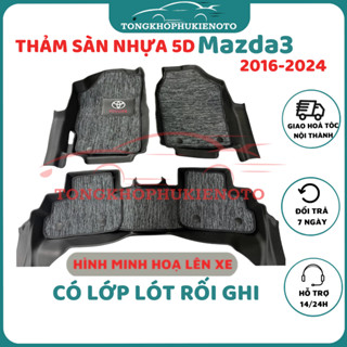 Thảm lót sàn/Trải sàn mẫu NHỰA 5D - xe Mazda 3 2016-2019 2020 2021 2022 2023 2024 đúc nguyên khối (CHỈ DÀNH CHO SEDAN)