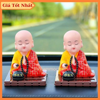 Tượng Chú Tiểu Gõ Mõ Tiểu Hòa Thượng Tụng Kinh Thiền Định Trang Trí Nhà Cửa Taplo Ô Tô