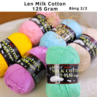 Len Milk Cotton 125 Gram Trơn ( Bảng Màu 2/2)
