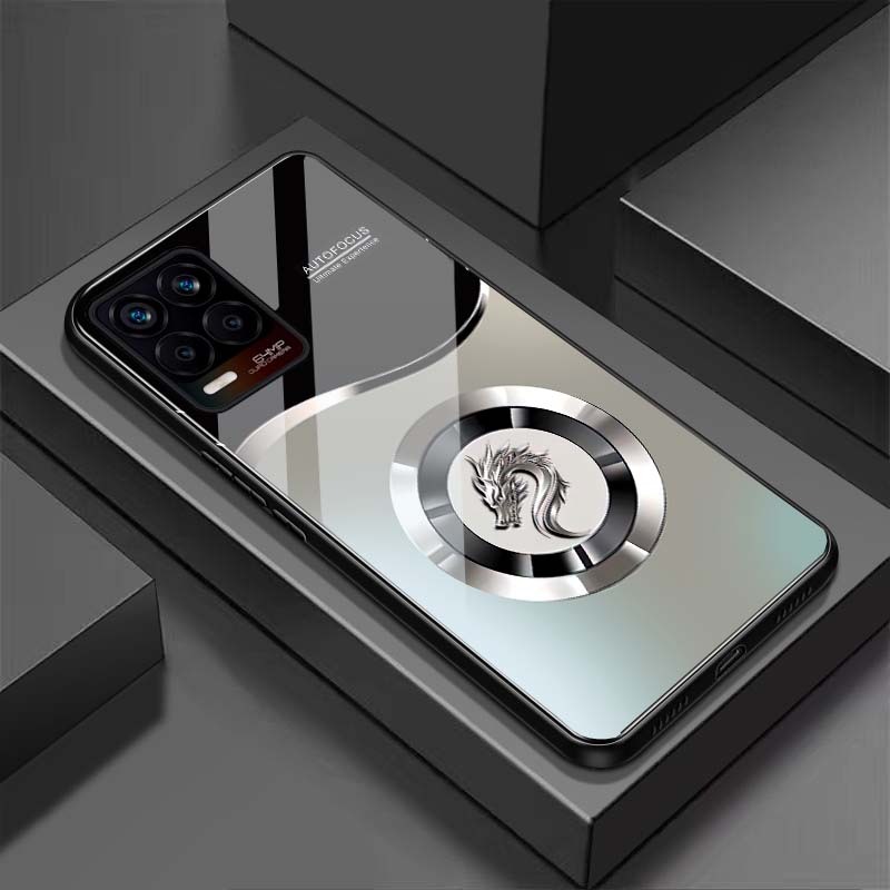 Ốp Lưng cho REALME 8, REALME 8 PRO Mặt lưng kính cường lực, cao cấp Họa tiết