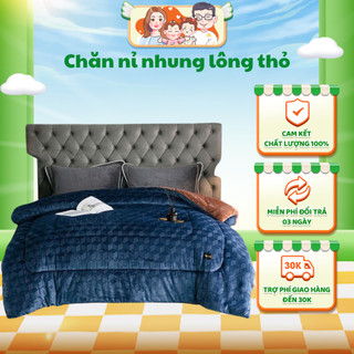  Chăn nỉ nhung lông thỏ nặng 3,8-4kg - GÓC NHÀ KEM 