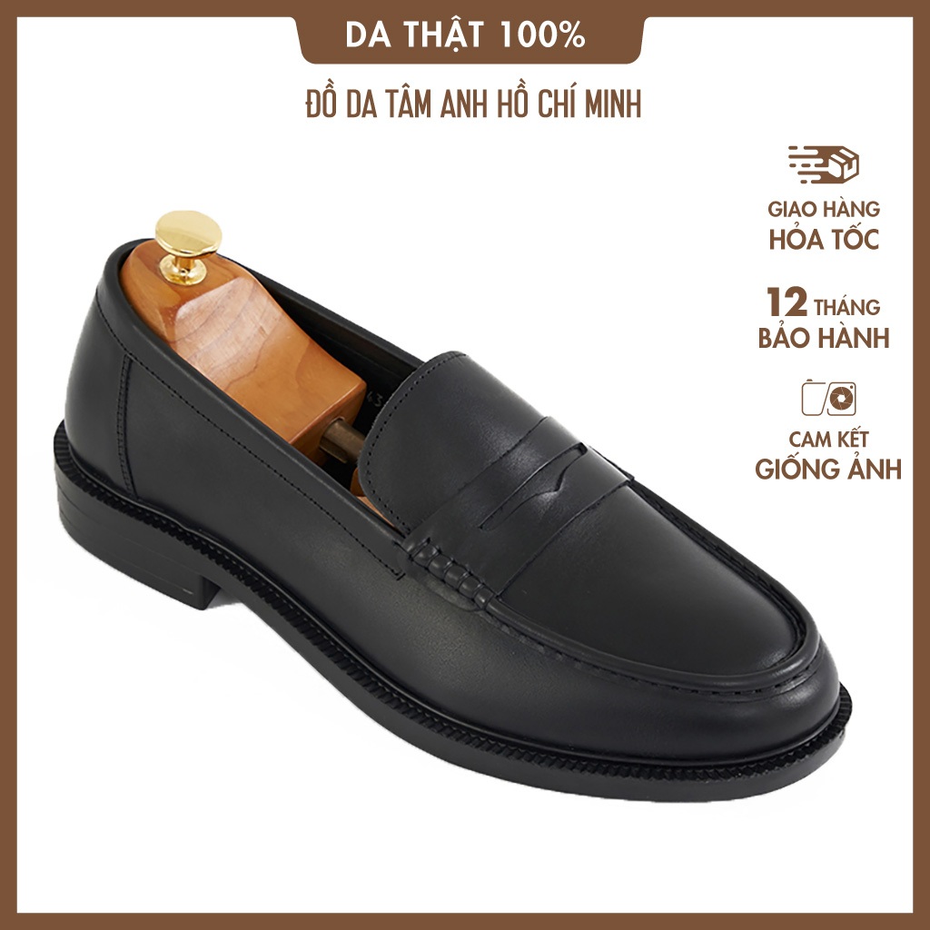 Giày Lười Nam TÂM ANH HỒ CHÍ MINH quai ngang - Tăng Chiều Cao 4cm Penny Loafer GNTA20235-D-TAHCM