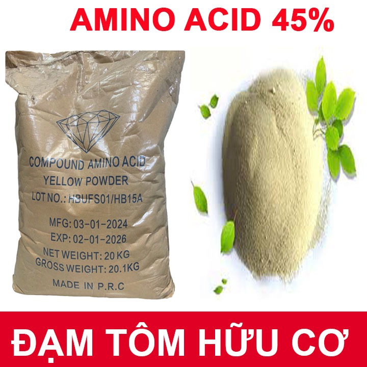 1kg PHÂN BÓN HỮU CƠ ĐẠM CÁ  AMINO ACID 45% SỐ 1 THỊ TRƯỜNG