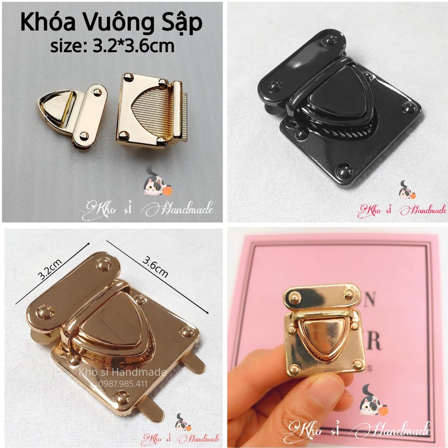 Khóa sập vuông 3.2X3.6cm - Khosihandmade