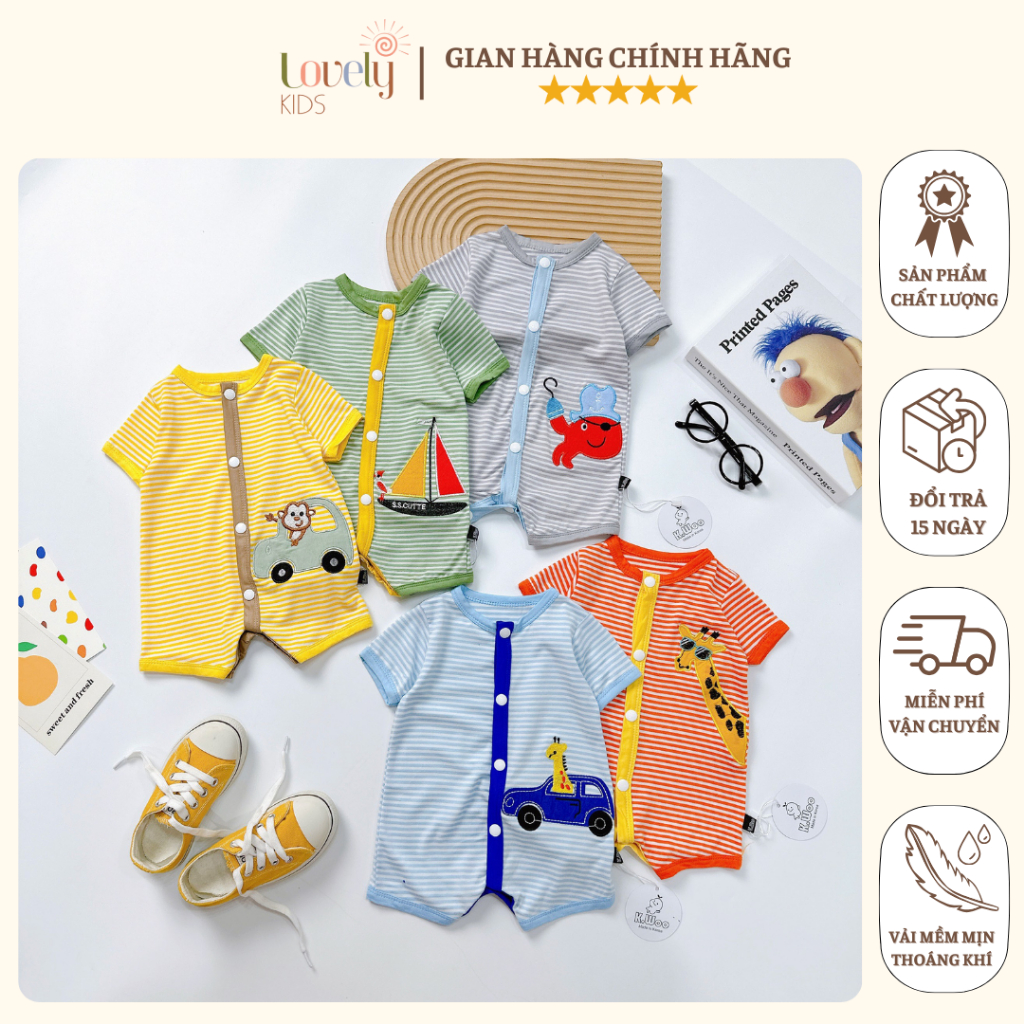 Set Body Quần Áo Liền Quần Cho Bé Trai Bé Gái Bộ Bodysuit Đùi Thun Lạnh Liền Thân BODYSUIT
