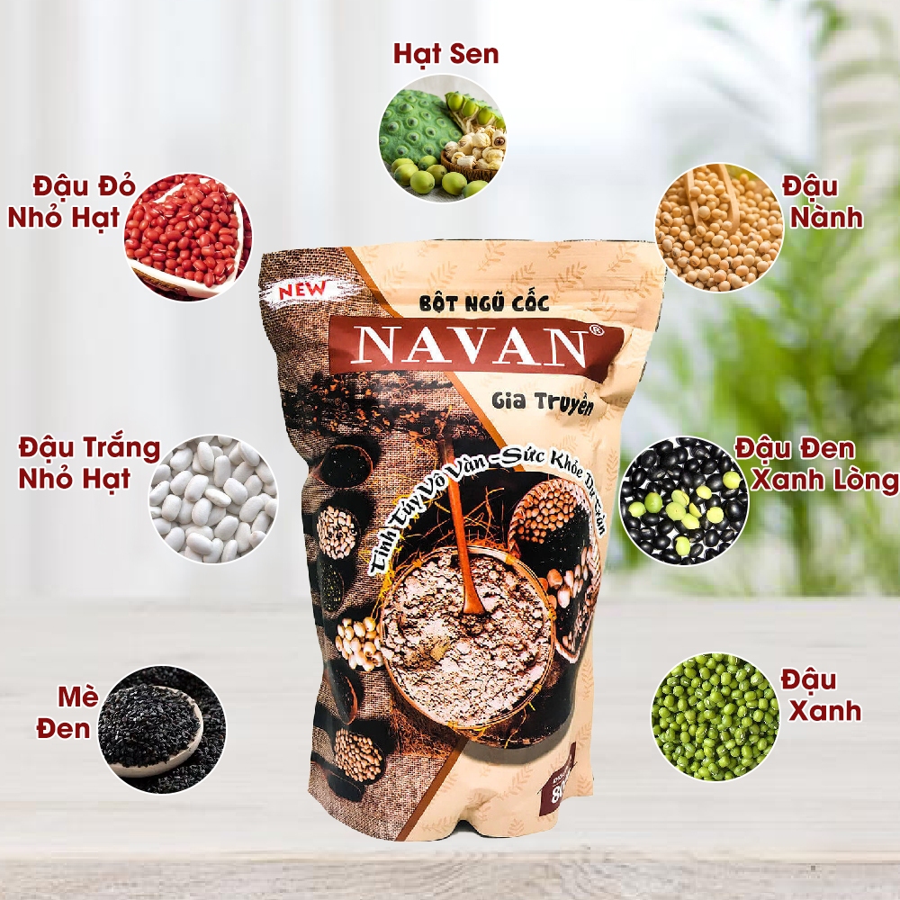 Ngũ Cốc Navan Dạng Túi Chính Hãng 800gr - Bột Ngũ Cốc Dinh Dưỡng Giúp Phục Hồi Sức Khoẻ