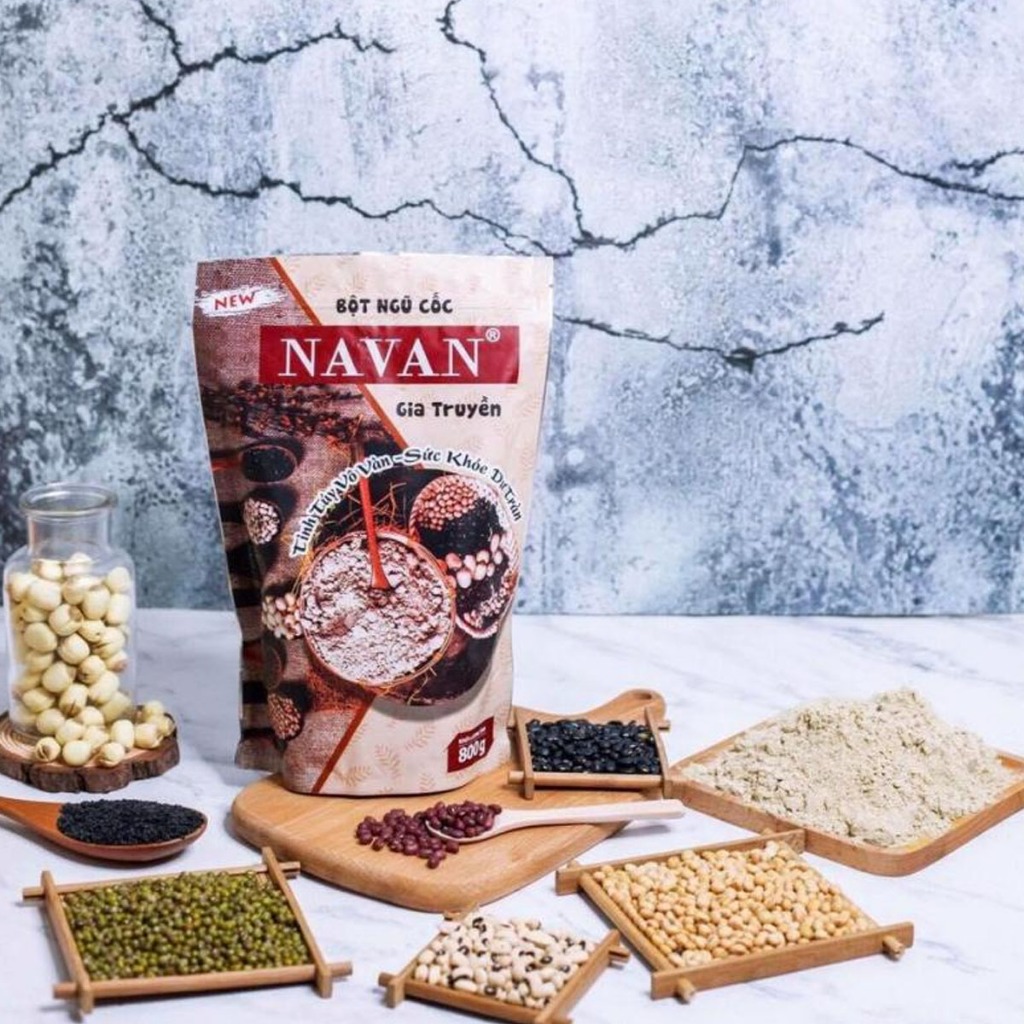 Ngũ Cốc Navan Dạng Túi Chính Hãng 800gr - Bột Ngũ Cốc Dinh Dưỡng Giúp Phục Hồi Sức Khoẻ