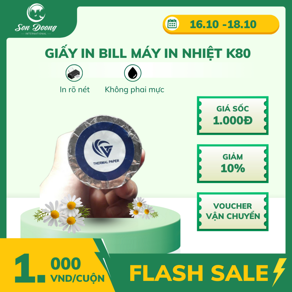Giấy In Bill K80 Giấy In Nhiệt K80x45,K80x65, K80x80 Giấy In Hóa Đơn