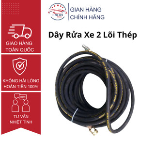  Dây rửa xe cao áp 2 lõi thép FI8 sẵn 2 đầu khớp nối  khớp 3 8  cuộn 10m 20m 30m 50m ...... 