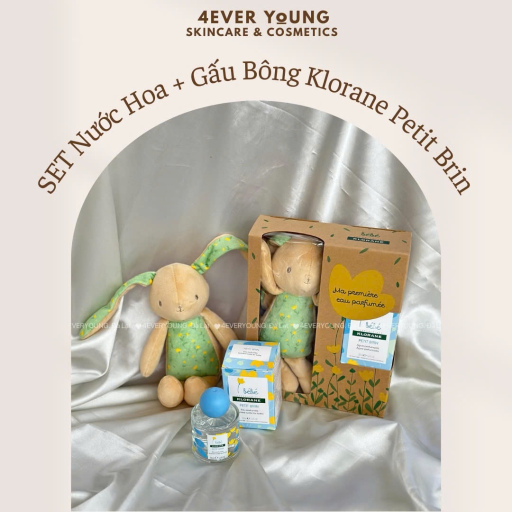 ✨4EVERYOUNG- SET Nước Hoa + Gấu Bông Klorane Petit Brin
