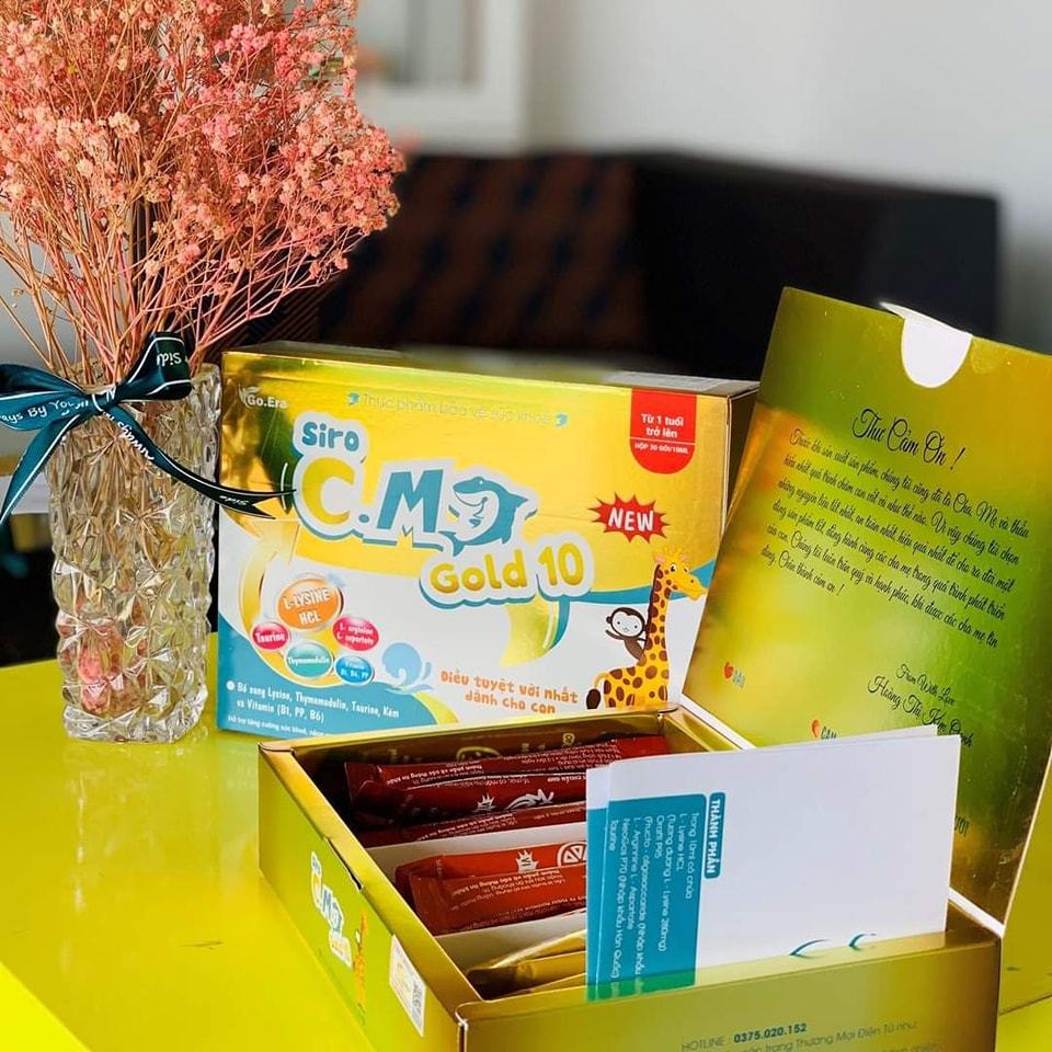 Siro Ăn Ngon Cá Mập C.M Gold 10 Go Era Chính Hãng  -  Giúp Bé Tăng Cân Khoẻ Mạnh - Phiên Bản Mới 3 Vị
