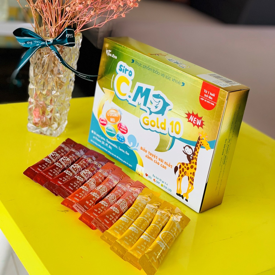 Siro Ăn Ngon Cá Mập C.M Gold 10 Go Era Chính Hãng  -  Giúp Bé Tăng Cân Khoẻ Mạnh - Phiên Bản Mới 3 Vị