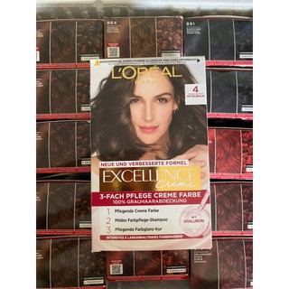 (HÀNG ĐỨC)ThUỐC NHUỘM TÓC SỐ 4  L’OREAL PARIS dòng EXCELLENCE CREME