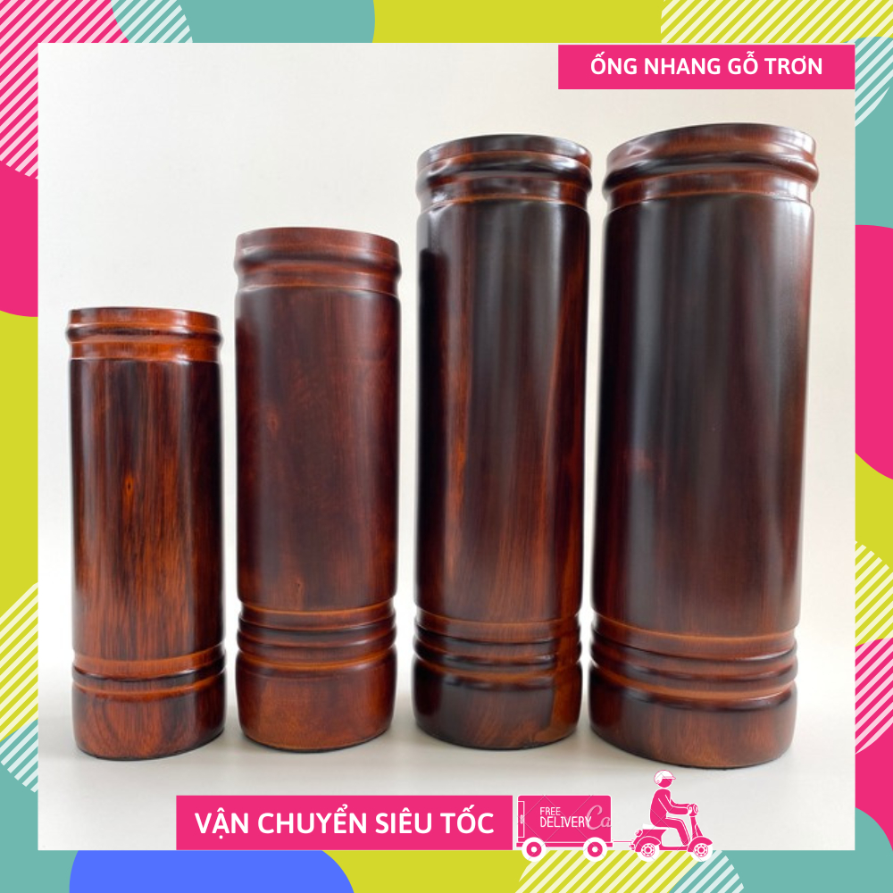 Ống đựng nhang thờ, ống nhang gỗ trơn, ống cắm nhang sạch gọn đặt bàn thờ - Nhiều kích thước