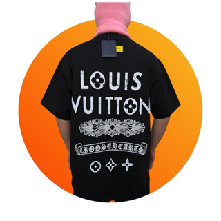 Áo thun LOUIS VUITTON x CHROME HEARTS - vải cotton form rộng unisex - DT STORE
